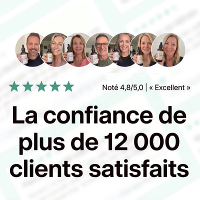 La confiance de plus de 12 000 clients satisfaits, noté 4,8 sur 5